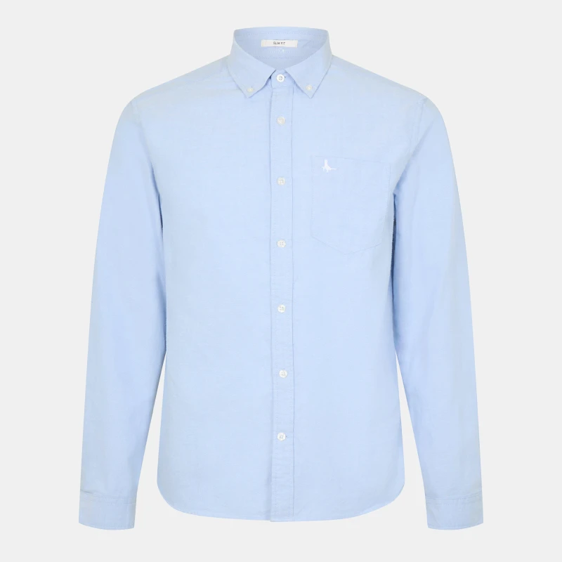 Image of Jack Wills JackWills Wadsworth Oxford Shirt Mens Sky Blue male XS