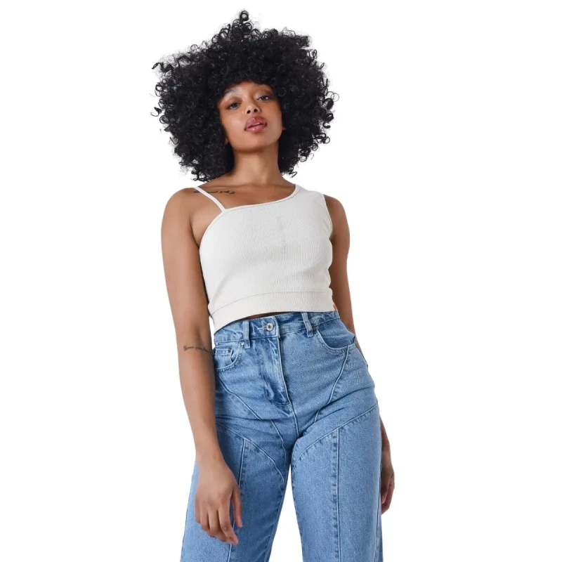 Image of Project X Paris Womens asymmetrical tank top Project X Paris Gris Female S