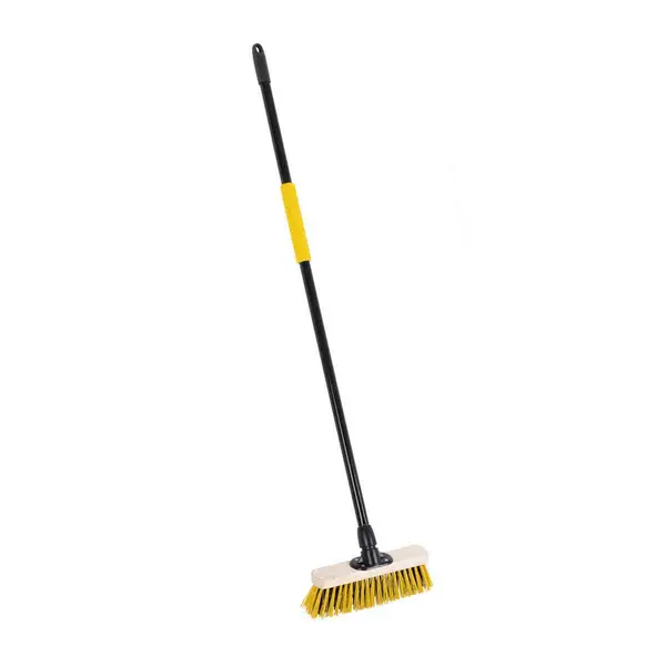 Image of Charles Bentley 11" Bulldozer Stiff Dual Fill Pvc Broom With Handle HQ.COP.02/BY.C4