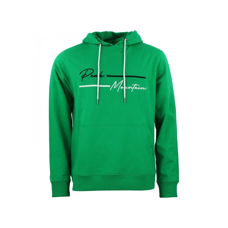 Image of Peak Mountain Cotton sweatshirt Peak Mountain French Terry Vert Male M CODEK/PF/B/VERT