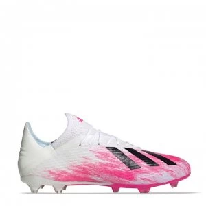Image of adidas X 19.2 Football Boots Firm Ground - White/ShockPink