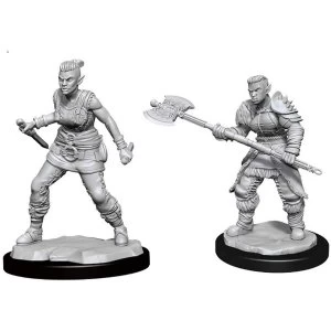 Image of D&D Nolzur's Marvelous Unpainted Miniatures (W13) Orc Barbarian Female