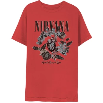 Image of Nirvana - Heart-Shaped Box Unisex Medium T-Shirt - Red