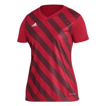 Image of adidas Entrada 22 Graphic Jersey Womens - Team Power Red 2 / Shadow Red