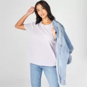 Image of Jack Wills Forstal Boyfriend Logo T-Shirt - Purple