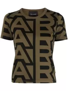 Image of Marc Jacobs WOMEN Monogram Baby Tee Olive/Black