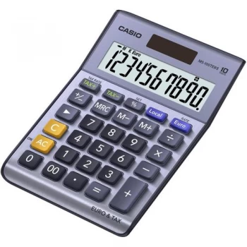 Image of Original Casio MS 100TER BatterySolar Power Desktop Calculator 10 Digit