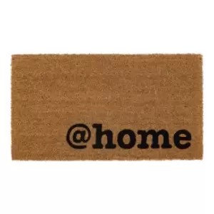 Image of JVL @Home Print Latex Coir Mat, 33.5x60cm - Brown