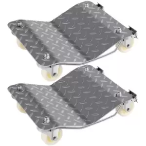 Image of VEVOR 2Pcs Tire Wheel Dollies, 1500Lbs/680KG Tire Skates Wheel Car Van Positioning Dolly Trolley Ball Bearings Recovery Jack Auto Repair Moving