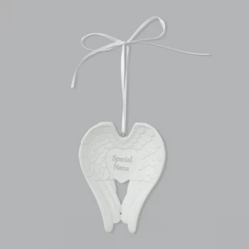 Image of Thoughts of You Hanging Resin Wings Plaque - Nana