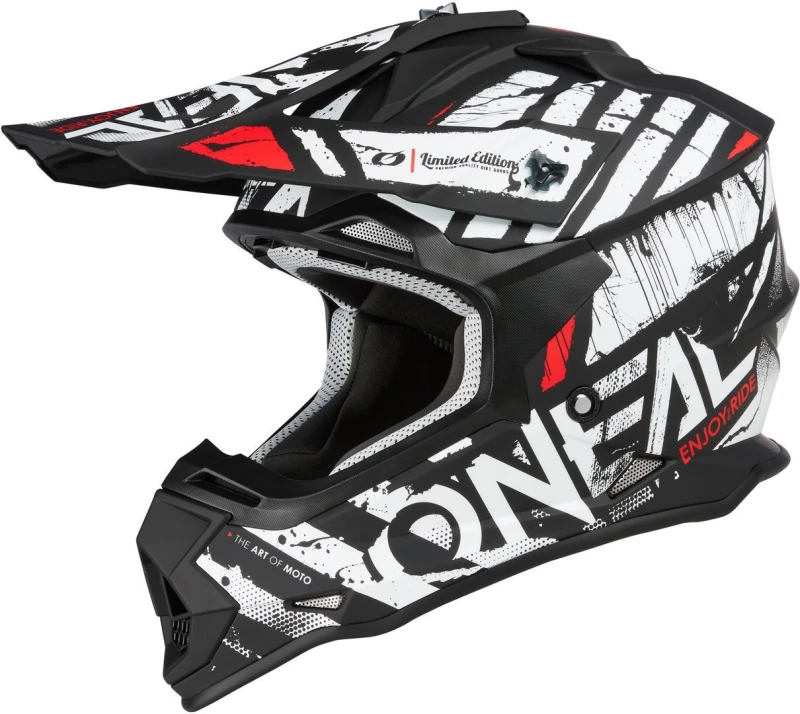 Image of Oneal 2Series Glitch Motocross Helmet, black-white, Size L for Men