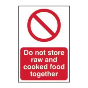 Image of Do Not Store Raw and Cooked Foods Together - PVC (200 x 300mm)