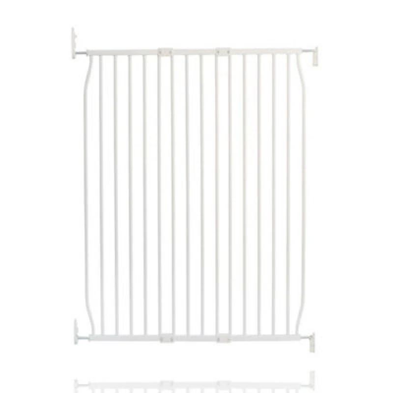 Image of Safetots Extra Tall Eco Screw Fit Baby Gate, White, 90Cm - 100Cm, Extra Tall Gate 100Cm In Height, Stair Gate For Baby
