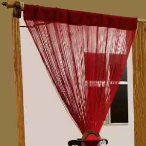 Image of Homecapes Polyester Red String Curtain - Red
