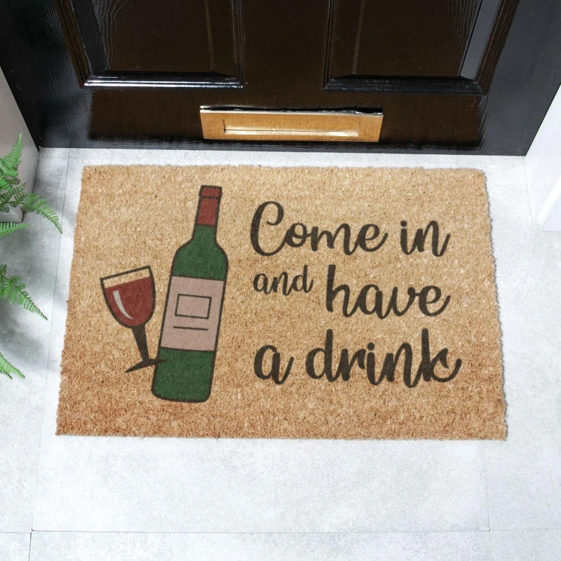 Image of Artsy Doormats Come In And Have A Drink Doormat (60 X 40Cm)