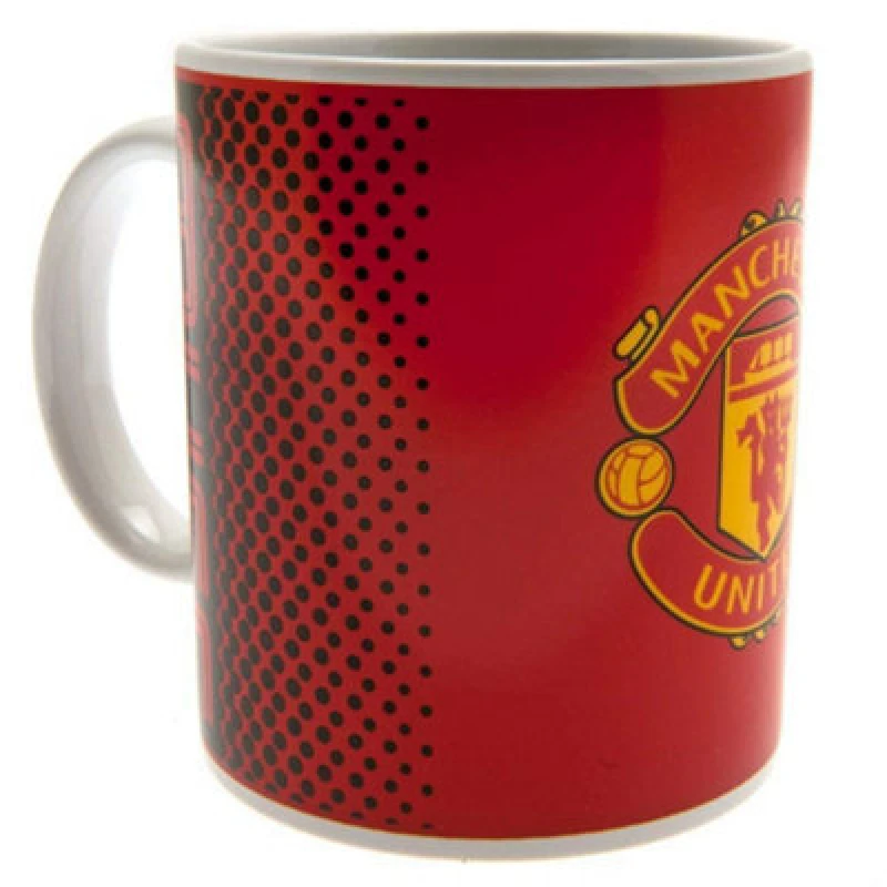 Image of Manchester United FC Manchester United FC Fade 325ml Mug in Dark Red Dark Red One Size Unisex 5063470497287