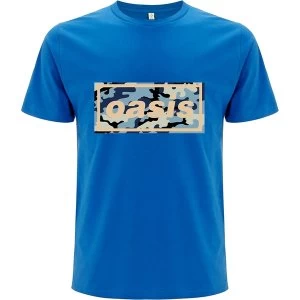 Image of Oasis - Camo Logo Unisex Medium T-Shirt - Blue