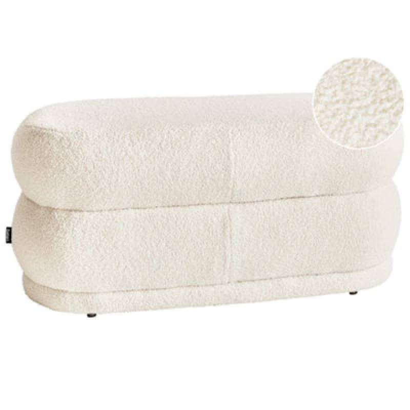 Image of Beliani Bench Ellendale Boucle Off-White