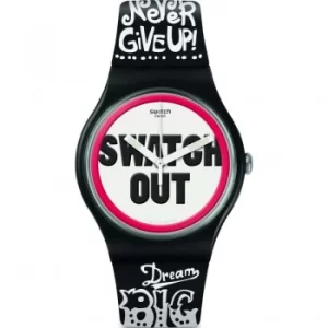 Image of Mens Swatch Listen To Me Swatch Out Watch