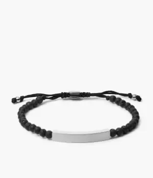 Image of Fossil Men Plaque Lave Stone Bracelet