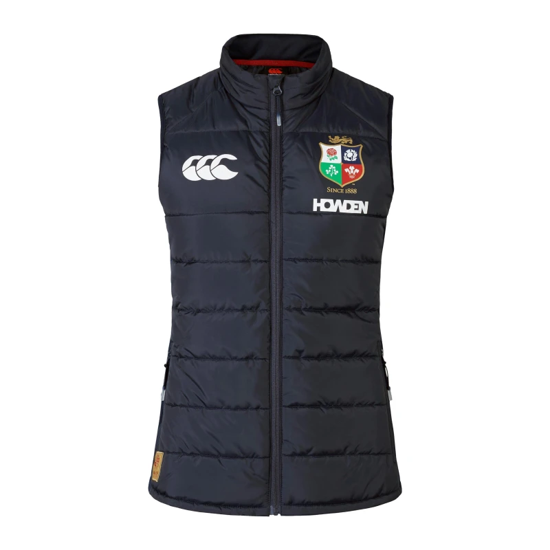 Image of Canterbury Womens Microlight British and Irish Lions 2025 Sleeveless Full Zip Gilet Dark Shapp female 10 (S)