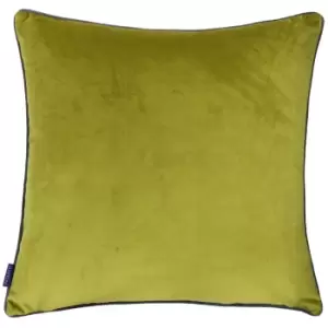 Image of Meridian Velvet Cushion Moss/Charcoal