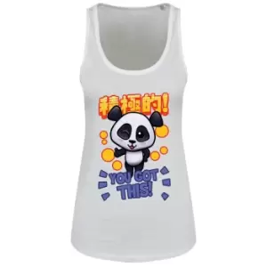 Image of Handa Panda Ladies/Womens You Got This Floaty Tank (Small (UK 8-10)) (White)