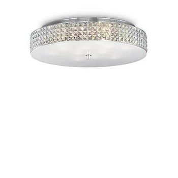 Image of Roma 12 Light Large Flush Ceiling Light Chrome, G9