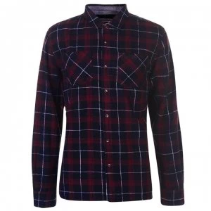 Image of SoulCal Flannel Shirt Mens - Black/Wht/Red