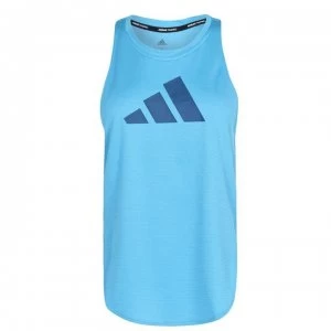 Image of adidas Bar Logo Tan Vest Ladies - Hazy Blue