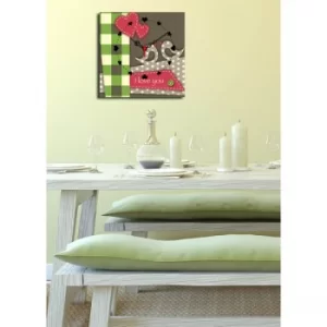 Image of 2828CS-19 Multicolor Decorative Canvas Wall Clock