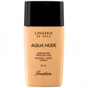 Image of Guerlain Lingerie de Peau Aqua Nude Foundation SPF20: 03W Natural Warm 30ml / 1 fl.oz.