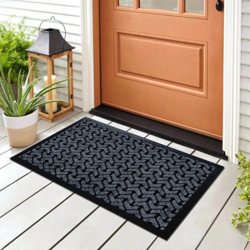 Image of RugsX Doormat Antislip Dunlop 0902 Grey - Indoor, Outdoor 40X60 Cm