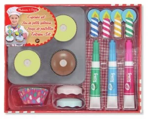 Image of Melissa and Doug Wooden Cupcake Set