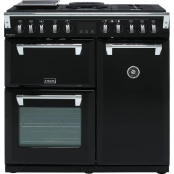 Image of Stoves Richmond Deluxe S900DF 90cm Dual Fuel Range Cooker - Black - A/A/A Rated