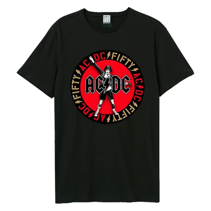 Image of Amplified Amplified Men Red Angus AC DC T-Shirt in Black Size: X-Small Black XS Male 5063806725923