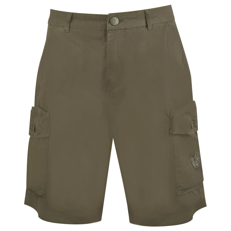 Image of Pretty Green Mens Cargo Shorts Khaki male Small
