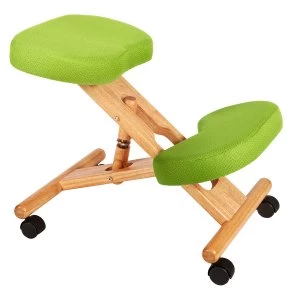 Image of Teknik Wooden Kneeling Chair - Lime Green