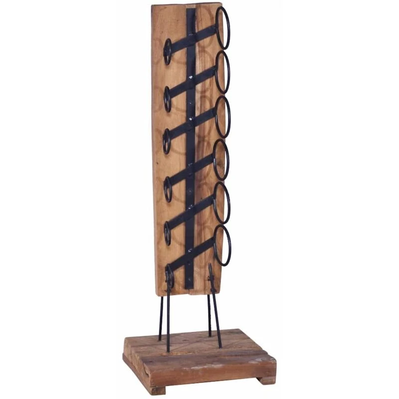 Image of VIDAXL Wine Rack for 6 Bottles 35x35x100cm Solid Teak Wood Vidaxl 8719883911045
