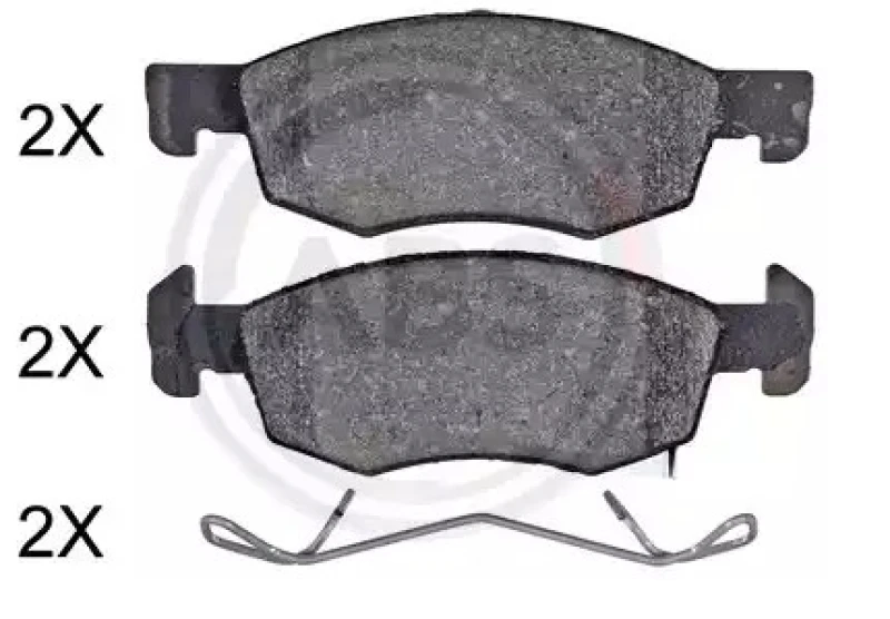 Image of A.B.S. 35081 Brake pad set with acoustic wear warning Brake Pad Set,disc brake (402)