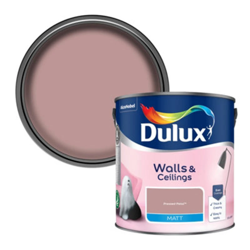 Image of Dulux Matt Pressed Petal 2.5L Pink WKMAW Unisex