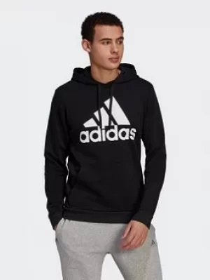 Image of adidas Essentials Fleece Big Logo Hoodie, Red/White, Size S, Men