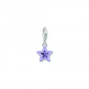 Image of Charmista Sterling Silver Violet Enamel Star Charm 2039-041-13