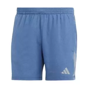 Image of adidas Own the Run Heather Shorts Mens - Dark Blue Melange