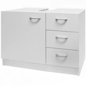 Image of Vanity Cabinet White with 3 Drawers