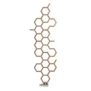 Image of Terma Hex Vertical Designer Radiator, Bright Copper (W)573mm (H)1700mm