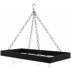Image of Premier Housewares - Matt Black Rectangular Ceiling Rack