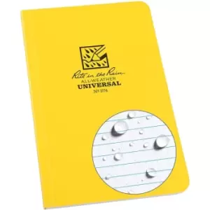 Image of Rite in the Rain Memo Book, Side Bound Field Flex Cover, 4?" x 7&frac14;" (64 Sheets) White / Yellow