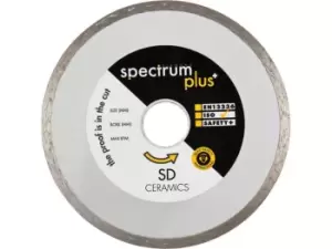 Image of OX Tools SD115/22 OX Spectrum Premium Continuous Rim Diamond Blade - Ceramics 115 x 22.23mm