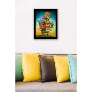 Image of SC0191 Multicolor Decorative Framed MDF Painting